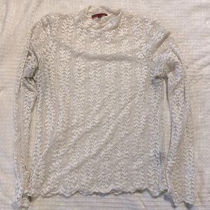 Lace Mock Neck